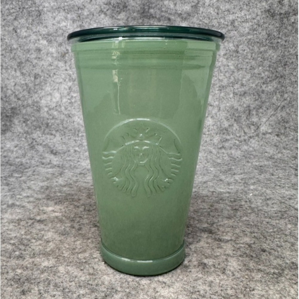 Starbucks‎ Siren Mermaid Recycled Glass Cold-To-Go Cup Tumbler 16 oz Spain Green